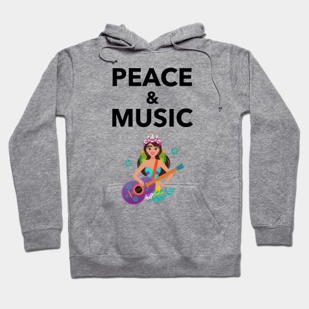 Peace And Music Hoodie by Jitesh Kundra